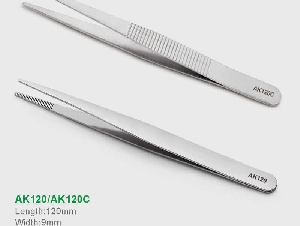 Aktion Factory Store Ak120/120C Stainless Steel Medical Use Tweezers Head/Central with Embossing Tweezers Wholesale