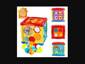  Multifunctional Musical Toys Toddler Baby Box Music Electronic Toys Gear Clock Geometric Blocks Sorting Educational Toys