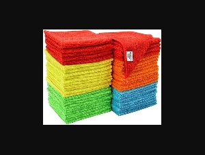 Multi Color Microfiber Cleaning Cloths, for Kitchen, Car, Super Absorbent Cloths -5 PCS - ship in random color