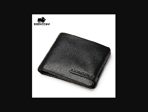 BISON DENIM 100% Genuine Leather Male Wallet Super Soft Card Holder Wallet Short Zipper Coin Purse for Men N4329