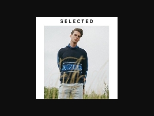  SELECTED Men's Autumn Pullovers 100% Cotton Clothes Striped Letter Print Knit LAB | 419424532