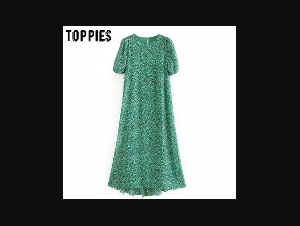 green leopard maxi dress 2020 summer short sleeve t-shirt dress women round neck bohomian clothes