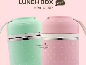 WORTHBUY Cute Japanese Lunch Box For Kids School Portable Food Container Stainless Steel Bento Box Kitchen Leak-Proof Lunchbox